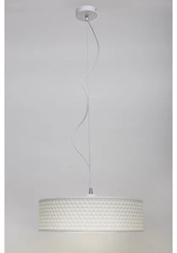 Luster na lanku GARDA 1xE27/60W/230V pr. 40 cm biela