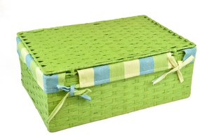 Úložný box s vekom zelený Rozmery (cm): 30x21, v. 11