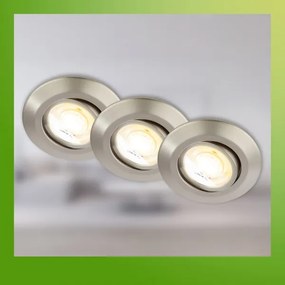Briloner 7586032-SADA 3xLED Kúpeľňové podhľadové svietidlo KLIRA 1xLED/4,9W/230V IP23 chróm