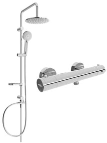 Mexen Carl, sprchový set s dažďovou sprchou a KAI termostatickou sprchovou batériou, chrómová, 77100240-00