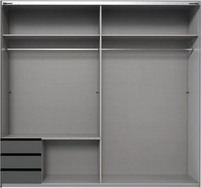 Šatníková skriňa Flensburg 225 cm, grafit/dub flagstaff