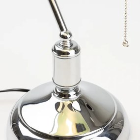 Brilagi - Stolná lampa BANK OFFICE 1xE27/60W/230V lesklý chróm/zelená