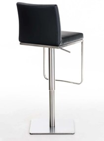 Barová stolička Pamela nerez - Čierna