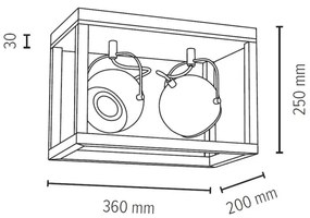 Spot-Light 5227274 - LED stropné svietidlo ROY 2xGU10/5W/230V matný dub