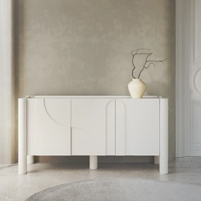 Designová komoda Lunaria 160 cm bílá