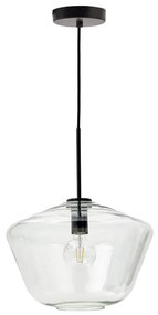 Čierne závesné svietidlo so skleneným tienidlom ø 34 cm Mao – Kave Home