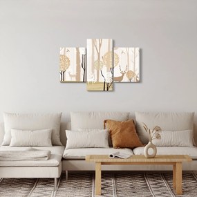 Obraz - Ilustrovaný les (90x60 cm)