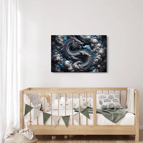Obraz – Drak v dyme (90x60 cm)