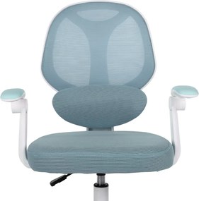 Detská otočná stolička Neoseat JUNI 009 s podnožou — látka, modrá