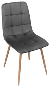Jedálenská stolička MONTANA zamatová, grafitová
