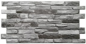 3D PVC obkladový panel 98 x 50 cm - Gray Stone kamenná bridlica šedá