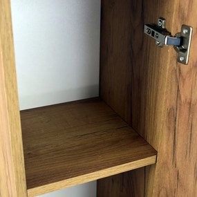 Comodo Doplnková kúpeľňová skrinka vysoká Agria GO V 30 – zlatý dub