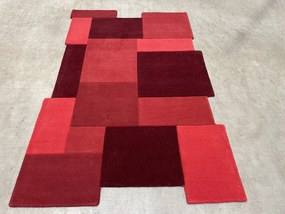 Flair Rugs, POŠKODENÝ Kusový koberec Abstract Collage Red, 150x240, červená, chodba / predsieň