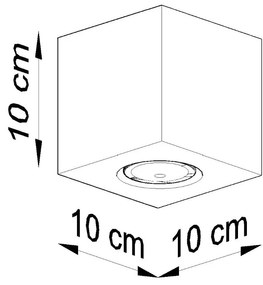 Stropné svietidlo Quad, 1x betónové tienidlo