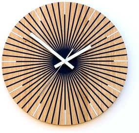 Dřevěné nástěnné hodiny Arian 33 cm dub přírodní/černé