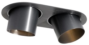 Okrúhle zapustené bodové svetlo tmavosivé GU10 70 mm sklopné 2-svetlo - Installa
