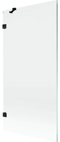 Mexen, Mexen Lunar 1-krídlová vaňová zástena 90 x 150 cm, transparentná, čierna - 897-090-000-70-00