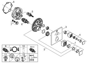 GROHE 24154000 - Termostatická batéria GROHTHERM CUBE lesklý chróm