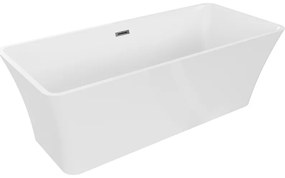 Mexen Tonia, voľne stojaca vaňa 170 x 75 cm, biela, brúsený grafit prepad, 52171707500-95