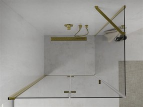 Mexen LIMA sprchovací kút 100x90cm, číre sklo / zlatý profil, 856-100-090-50-00