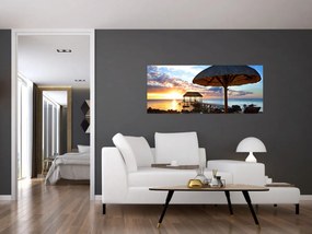 Obraz - Západ slnka na Mauríciu (120x50 cm)