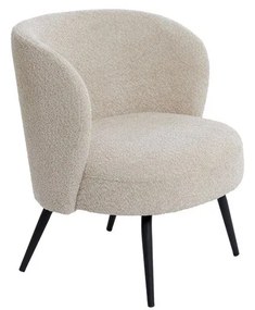 Krémové kreslo z textílie buklé Dieyda – Light &amp; Living