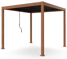 Blumfeldt LuminaHaven Pergola 3x3 Pozinkovaná oceľ Farba dreva