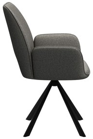 Tmavosivé jedálenské kreslo s podrúčkami Graham – Actona