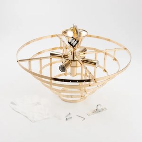 Brilagi - Prisadený luster CRYSTAL 5xE14/40W/230V zlatá