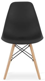 Jedálenská zostava TODI 80cm okrúhly stolový set čierny + 4 stoličky OSAKA čierne