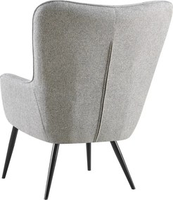 Kreslo Hannah, svetlo šedá tkanina
