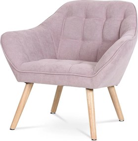 Relaxační křeslo ASPO — masiv, látka, růžová