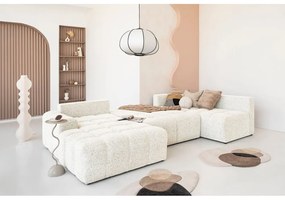 Krémová rozkladacia modulárna rohová pohovka s úložným priestorom (pravý roh) Lulu – Miuform