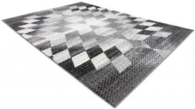 Koberec KAKE 25812677 Geometric - Romby 3D sivý/čierny