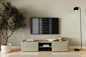 TV stolík Elivo 170 cm so zásuvkou - eukalyptus / dub baltic dune