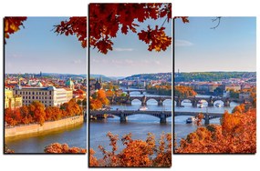 Obraz na plátne - Rieka Vltava a Karlov most 1257C (105x70 cm)