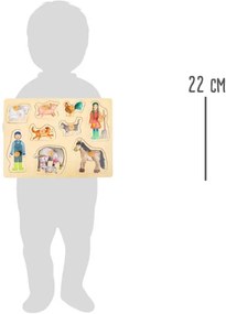 Small Foot Drevené puzzle Život na farme