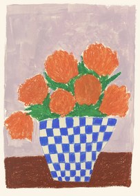 Moikka Plagát Orange Flowers by Carla Llanos 30x40 cm