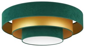 Duolla - LED Stropné svietidlo LUNETA LED/26W/230V pr. 60 cm 4000K zelená/zlatá