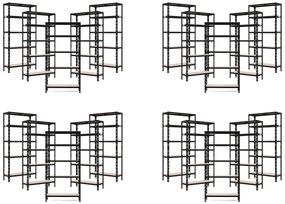 Balíček 20xSUPER EKO HIT - Policový regál Trestles RNDU-KUI 1800x900x300, nosnosť 875 kg, 5 políc Farba: červená