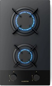 Klarstein Goldflame Nano plynová varná doska, 2 mosadzné horáky, Nano povlak, LPG/zemný plyn