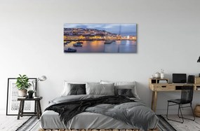 Obraz plexi Mesto nočná mora loď 120x60 cm