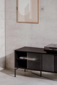 Čierny TV stolík 116x55x42 cm Met Mini – noo.ma