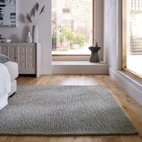 Sivý ručne tkaný vlnený koberec 200x290 cm Harris Boucle – Flair Rugs