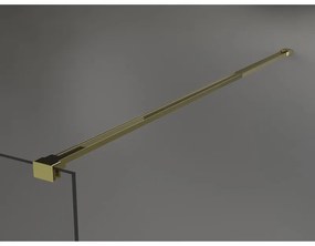 Mexen Kioto, sprchová zásteny typ Walk-In 170 x 200 cm, 8mm číre sklo, zlatý lesklý profil, 800-170-101-50-00