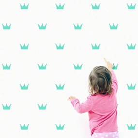 Nálepky na stenu Korunky, 36ks, čierne