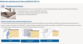 Blanco Zia 5 S, silgranitový drez 860x500x190 mm, 1-komorový, sivá vulkán, BLA-527387