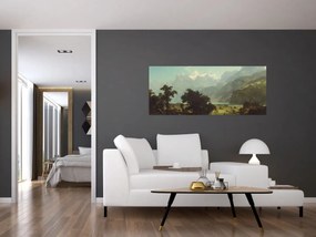 Obraz - Albert Bierstadt, Lake Lucerne, reprodukcia (120x50 cm)