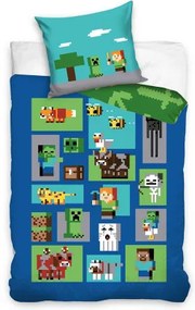 Carbotex Detské bavlnené obliečky – Minecraft Figure