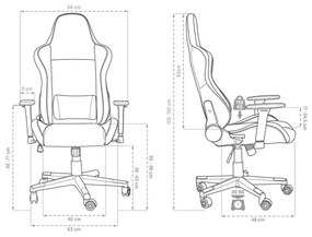 Yenkee - Herná stolička čierna/červená
